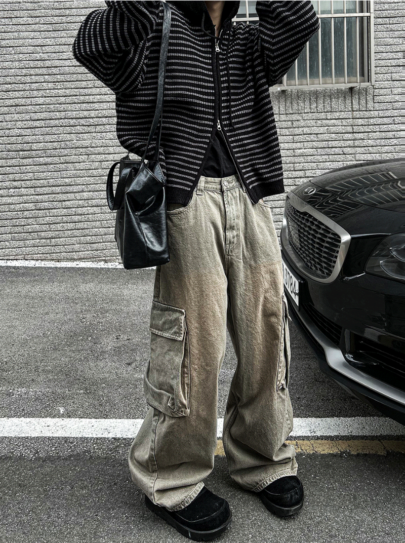 COSYHARU（コシハル）の「millat wide vintage cargo denim pants（Pants）」