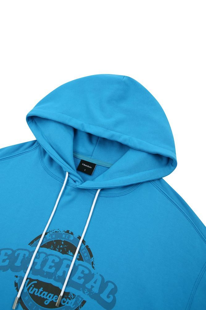 Blue vintage over-fit hoodie
