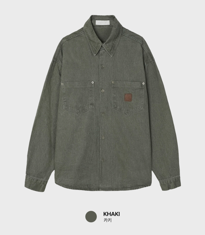  Lime Vintage Fairwork Patch Overfit Long Sleeve Shirt