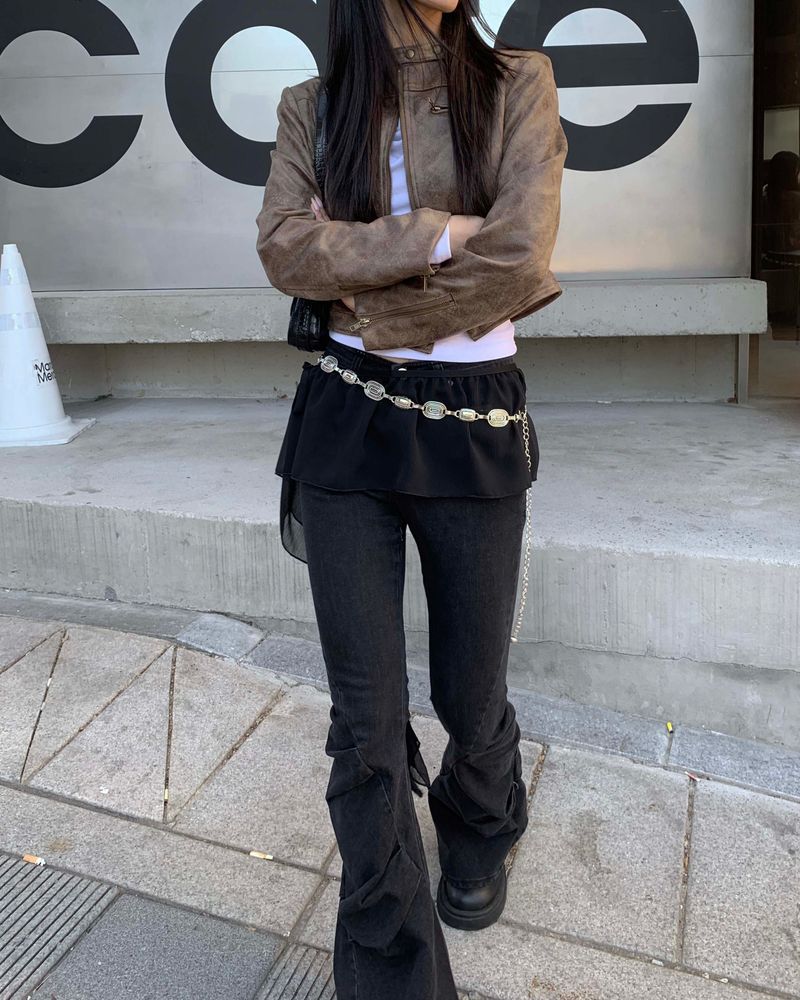 Suede leather jacket