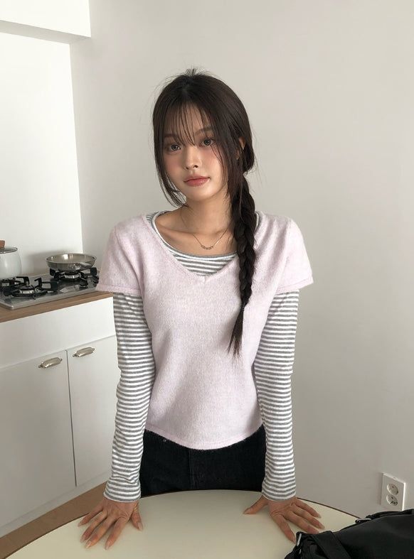 Birken Stripe Square Slim T-Shirt