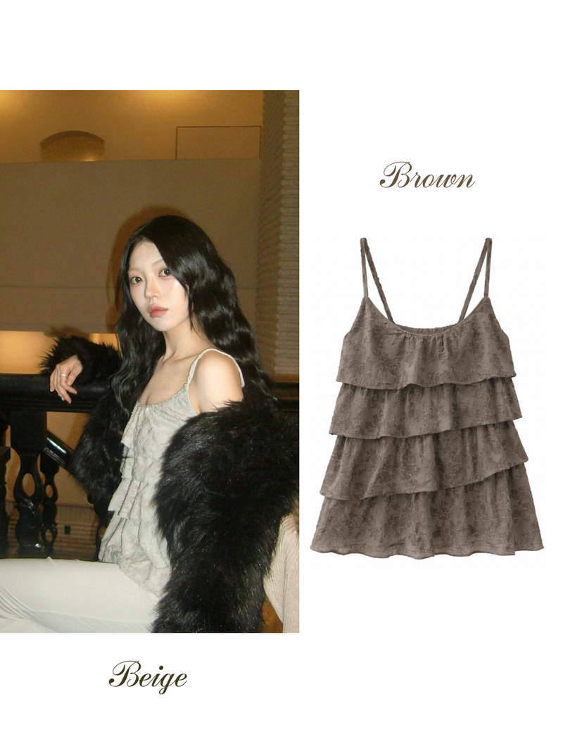 onthenextpage（オンザネクストページ）の「Vintage Layered Frill Sleeveless（Tops）」