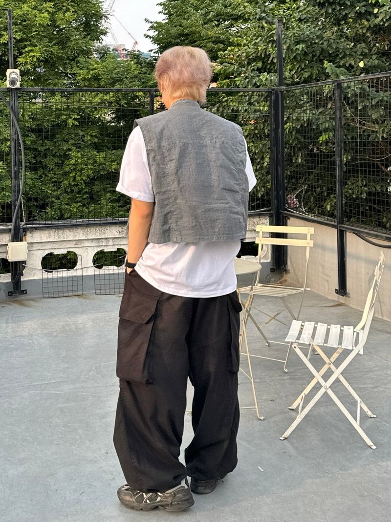Cropped pigment vest 2C