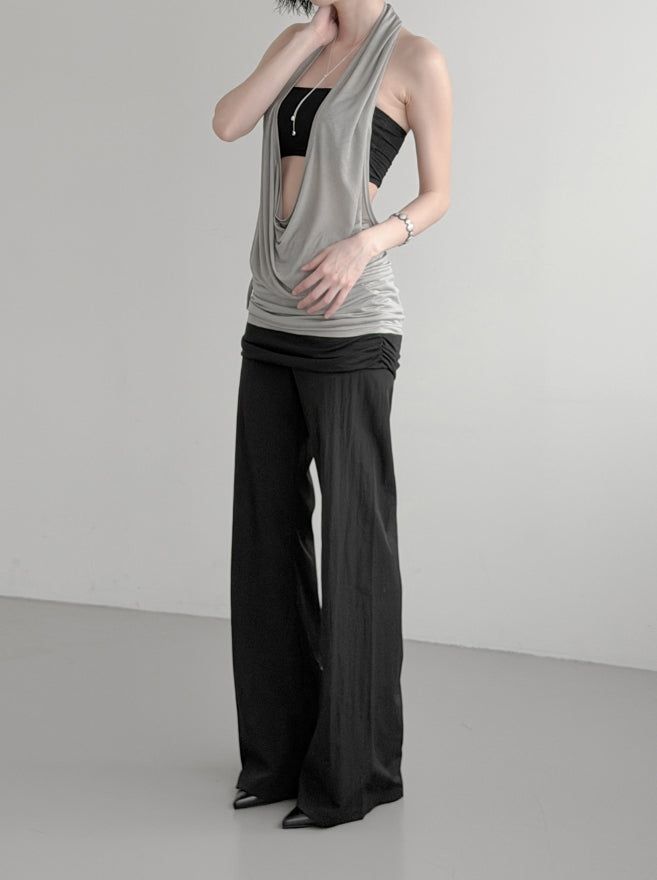 Aven Layered Shirred Skirt Pants