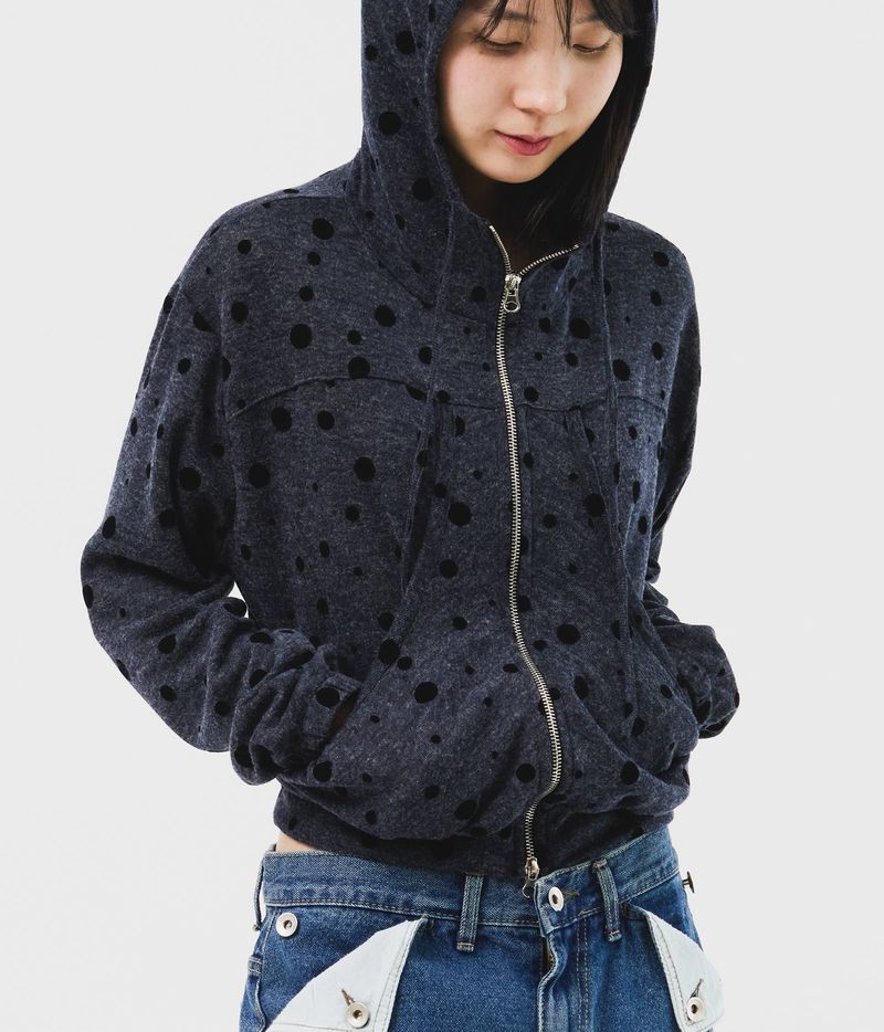 HIFIFNK(ハイファイファンク)の「(W) Dual Dot Hooded Zip Up (2color)(Tops)」