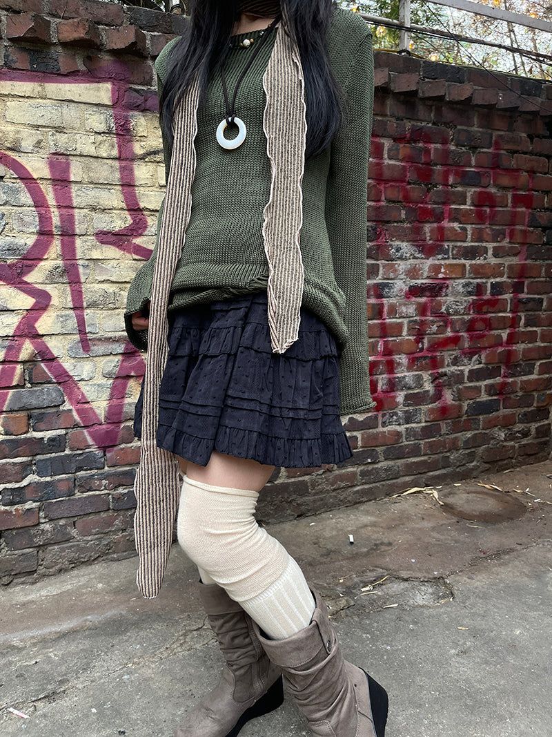 Summer Vintage Damage Long Knit