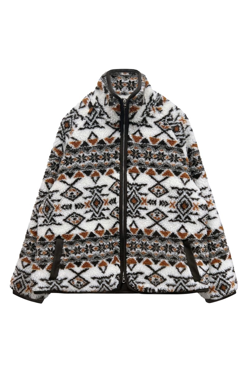 NORDEN FLEECE JACKET / BROWN