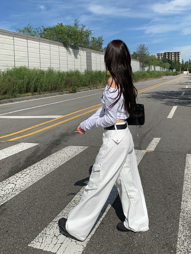 Hard Square Leather Belt Shoulder Bag