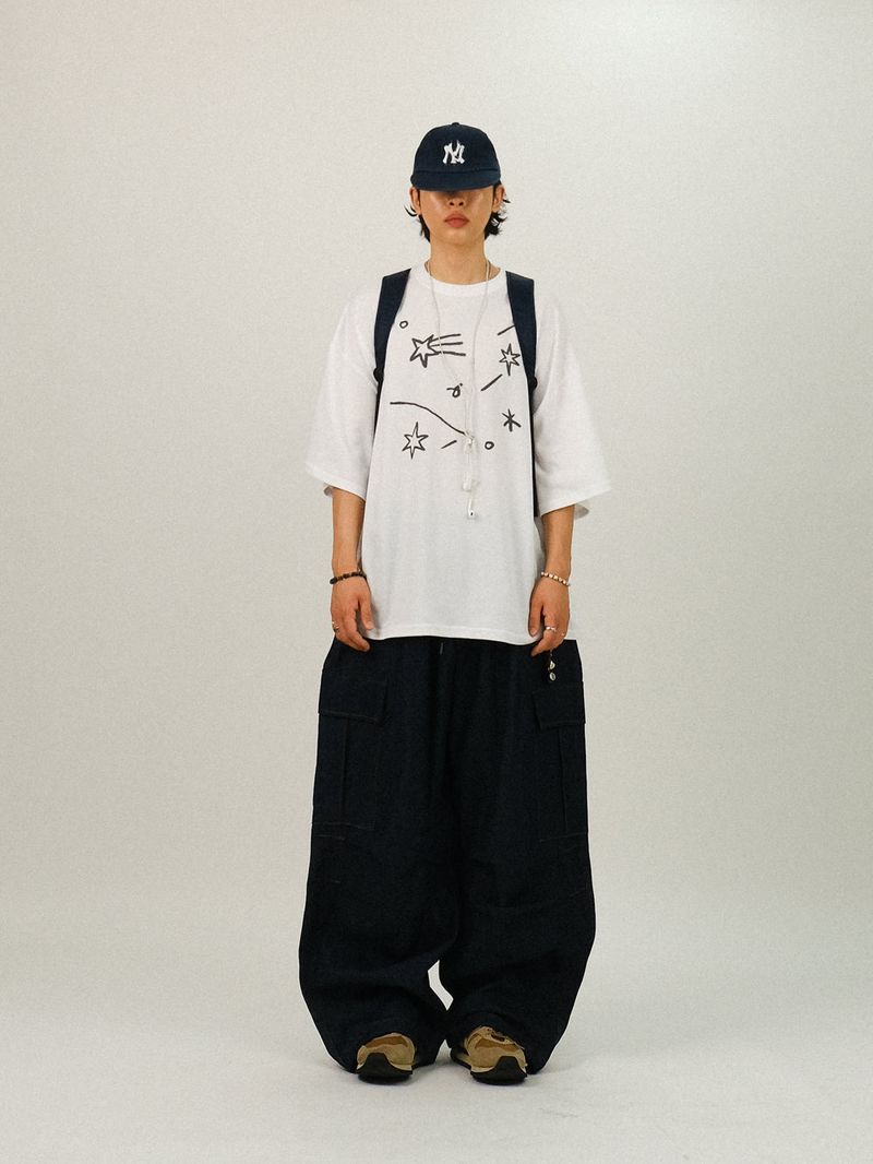GS Over Balloon Denim Pants