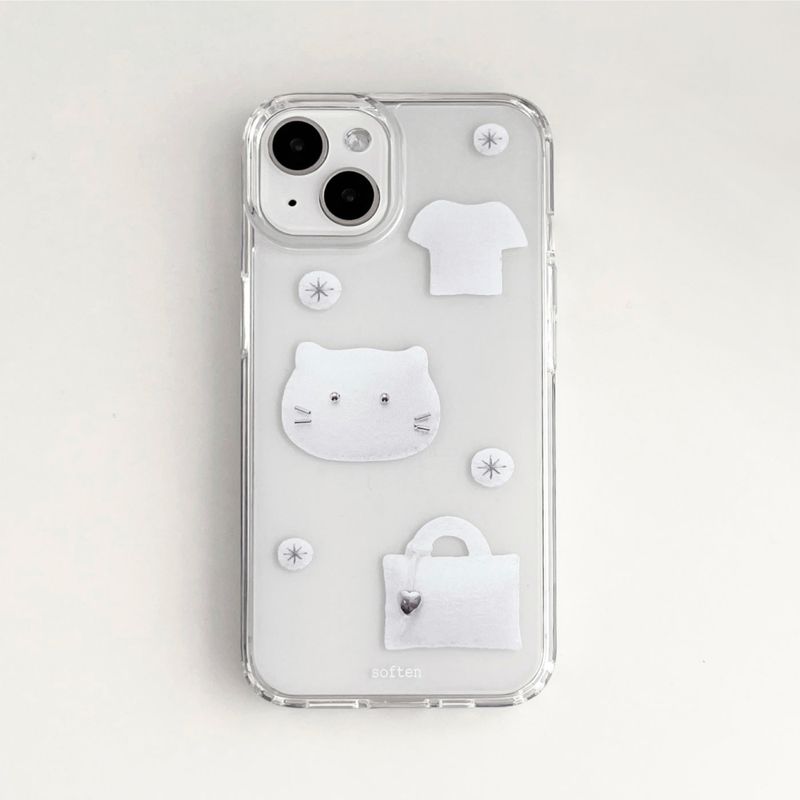 soften（ソプン）の「[MADE] silver cat jelly hard case（Smartphone Accessories）」