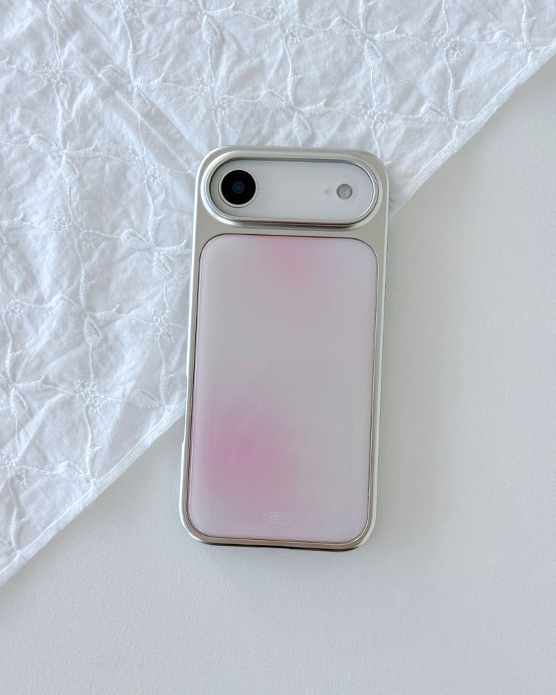 PINK BLUR Silver Epoxy Case