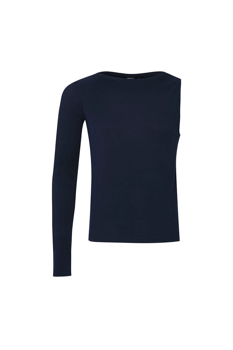 JIMINLEE(ジミンリ)の「ONE SLEEVE BASIC T-SHIRT NAVY(Tops)」