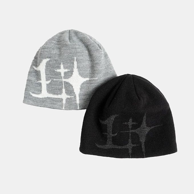 Glitter Knit Short Beanie