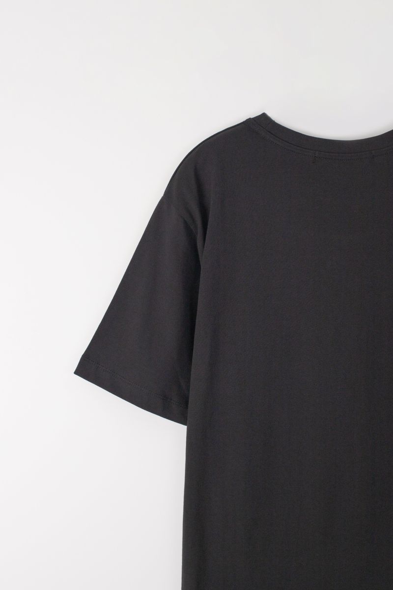 Boxy round T-shitrs (Black)