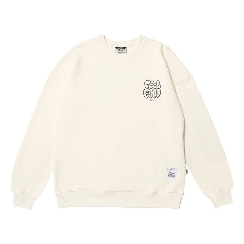 DOGGY OVERSIZED CREWNECK BLACK / IVORY