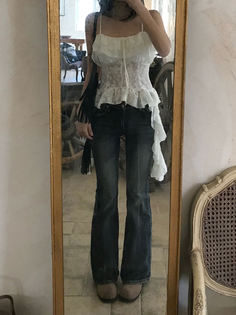 Bridget Gradient Washing Bootcut Denim Pants