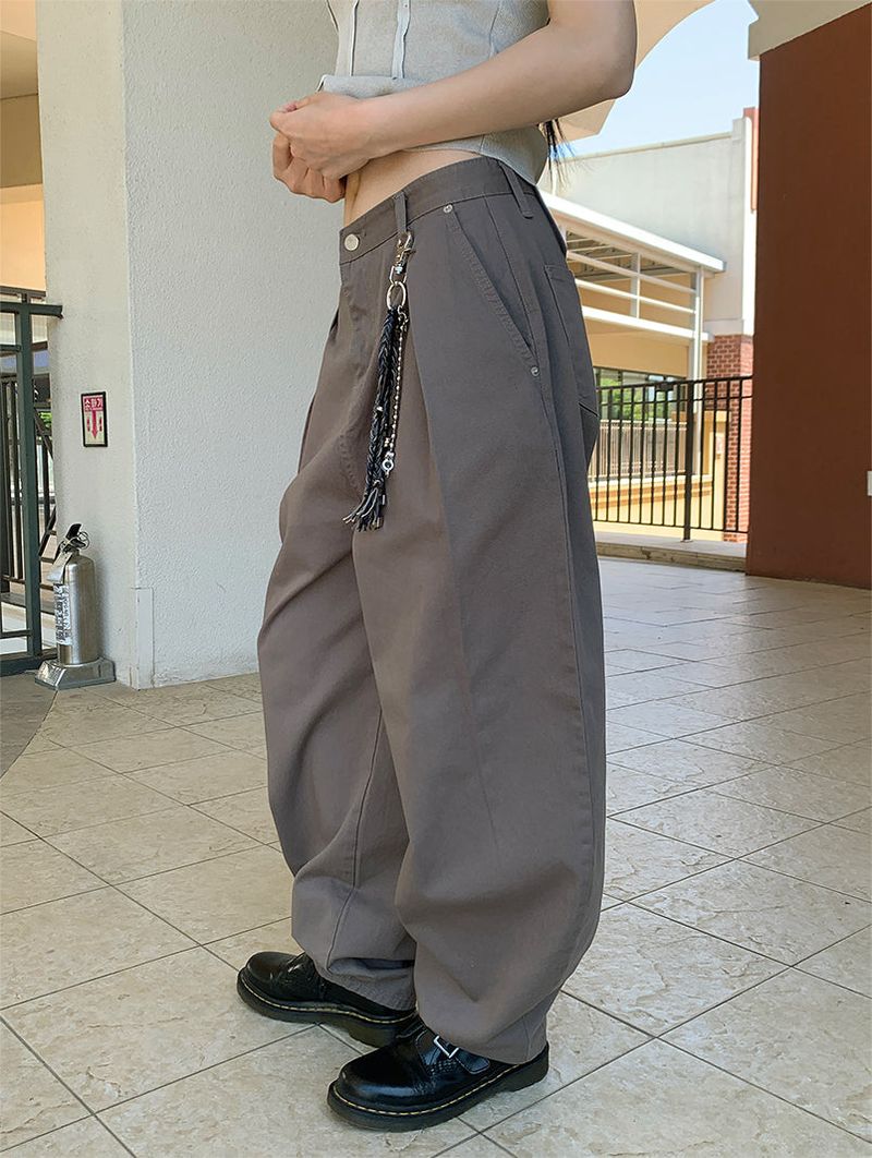 CURVED TUCK BALLOON PANTS (2C)