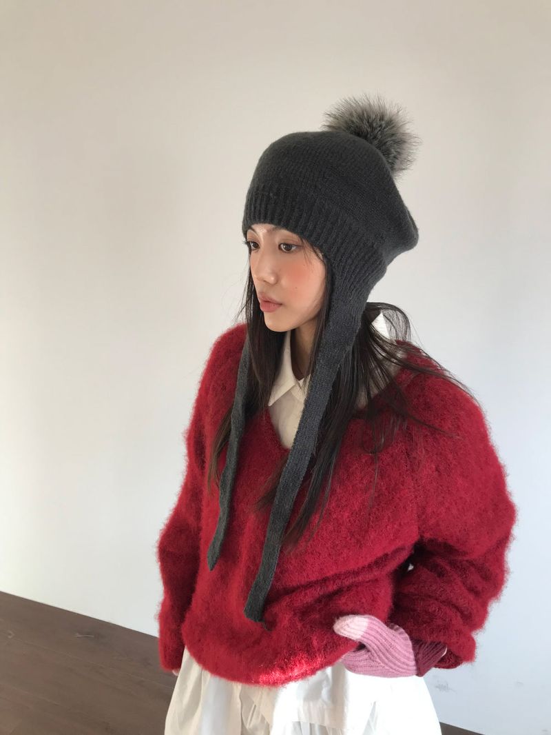 DUGGY(ダギー)の「Pom-pom knit beret (3color)(Hats)」