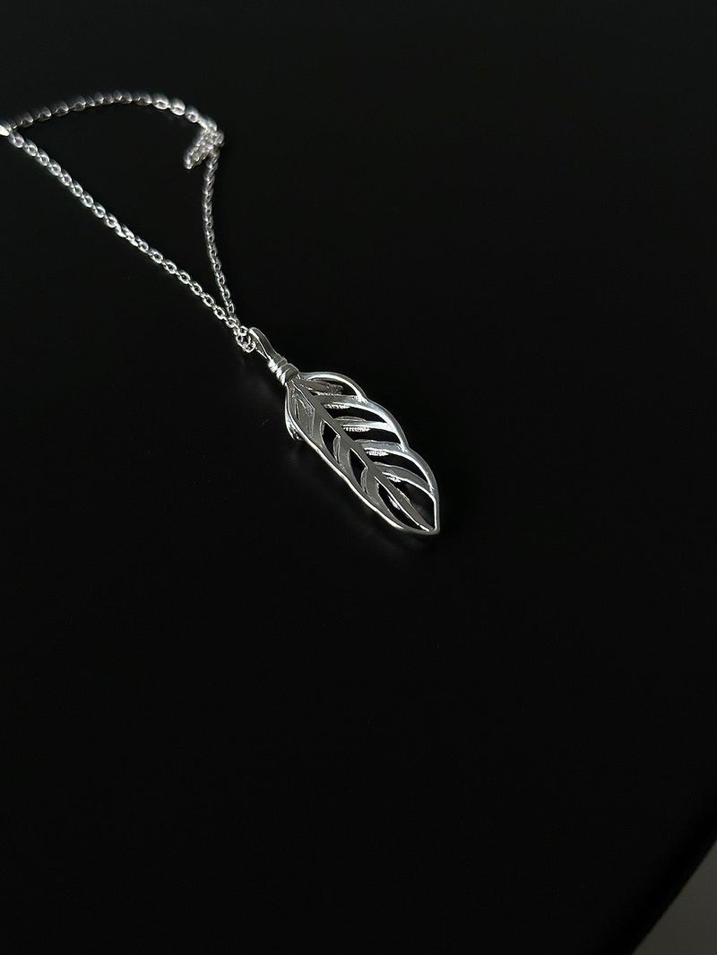 [925silver] Leaf necklace