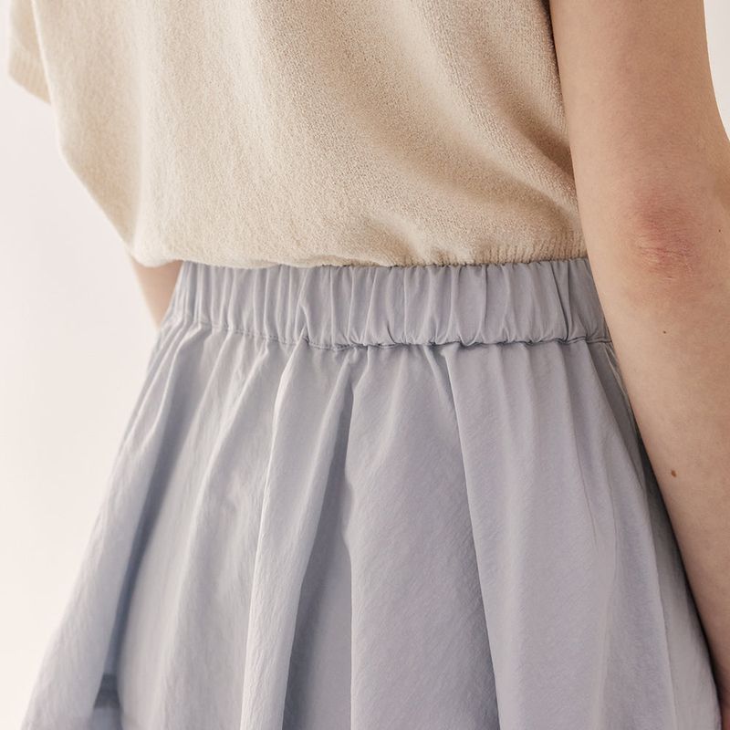 Nylon volume skirt_grey