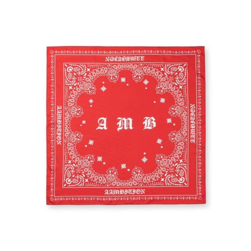 AAMBITION(アアンビション)の「シグネチャーペイズリースカーフ (Red)(ファッション小物)」