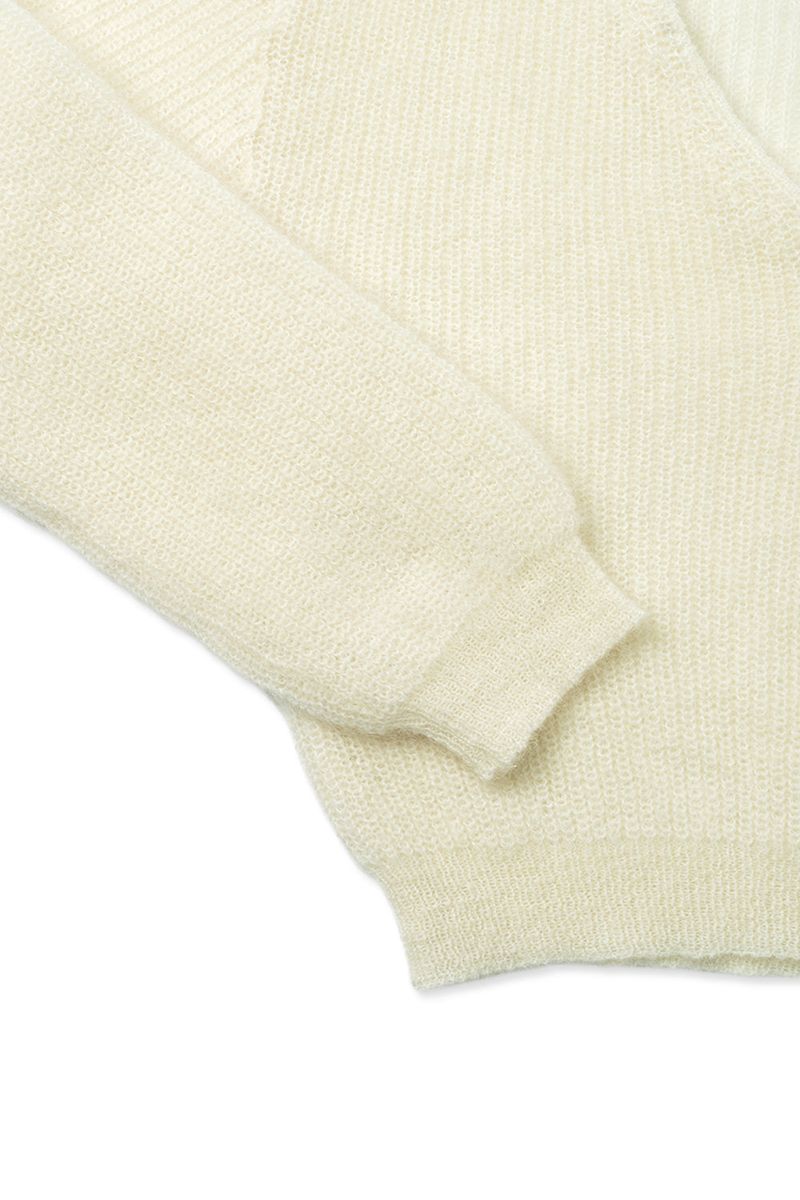 Mohair v-neck knit_ivory