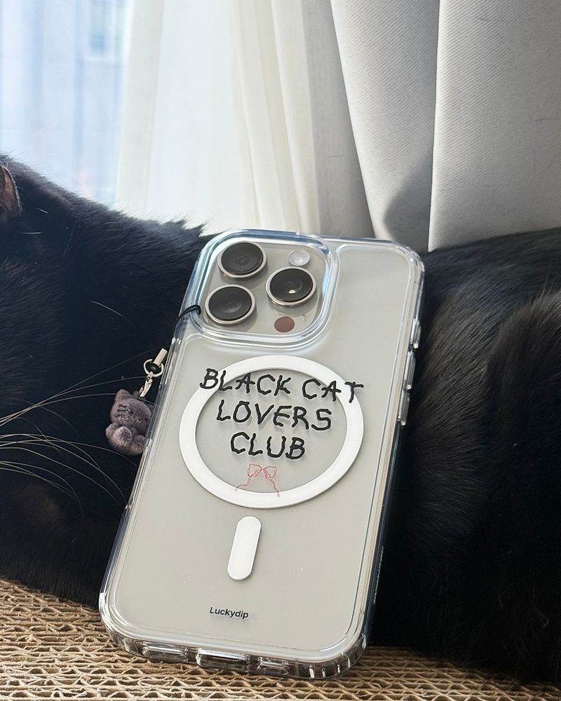 black cat key ring