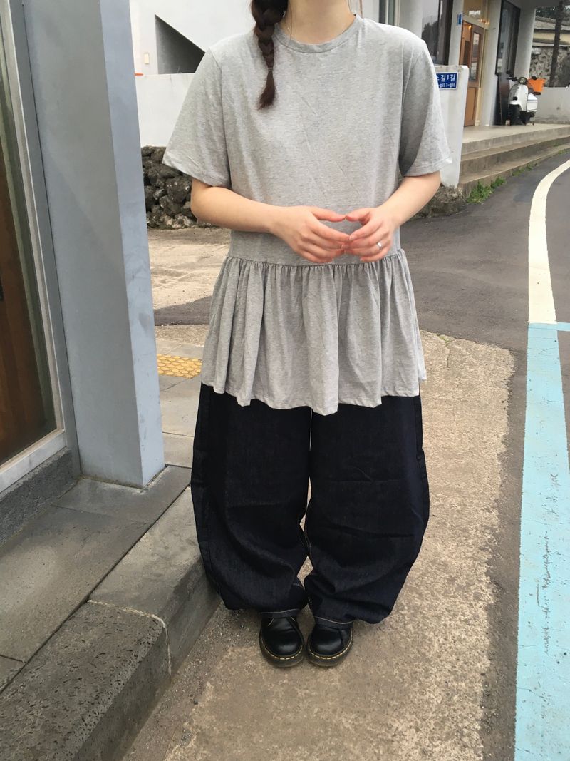 Amon frill short-sleeved T-shirt