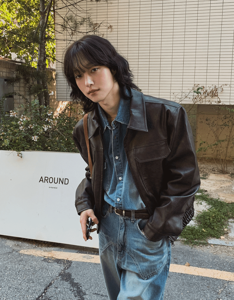 2PLAN（ツープラン）の「Brick pocket leather jacket（Jackets/Outerwear）」
