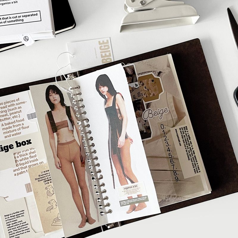 oab tone pack beige / scrap sticker set