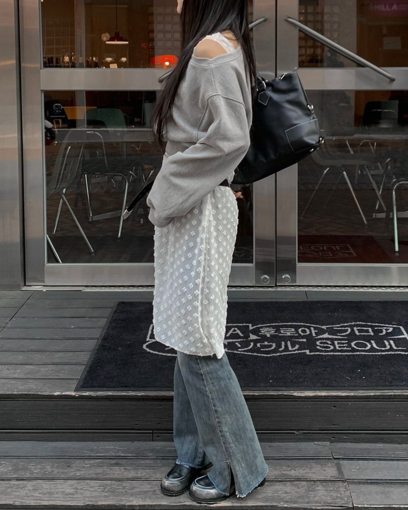Off shoulder crop mtm