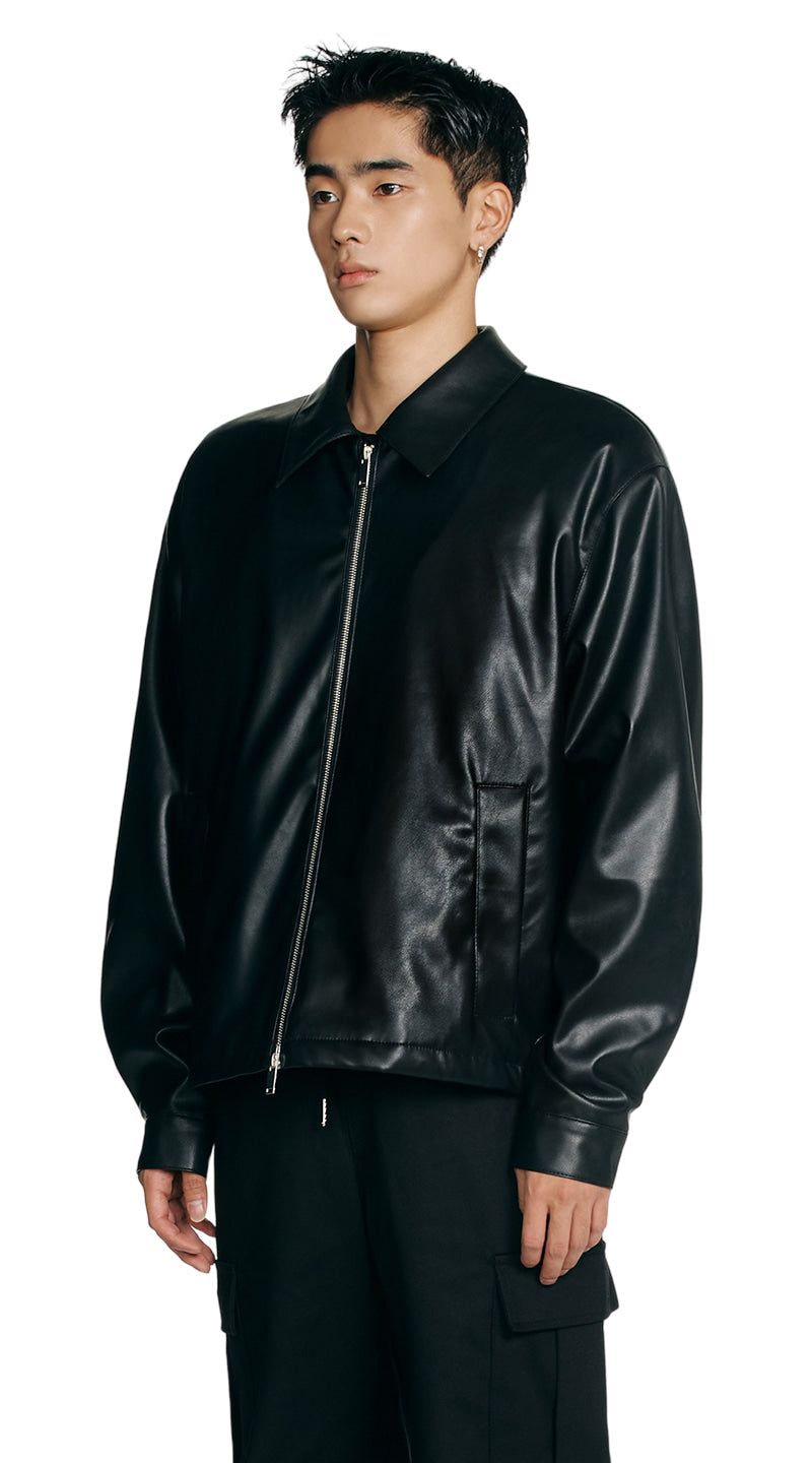 PM leather blouson