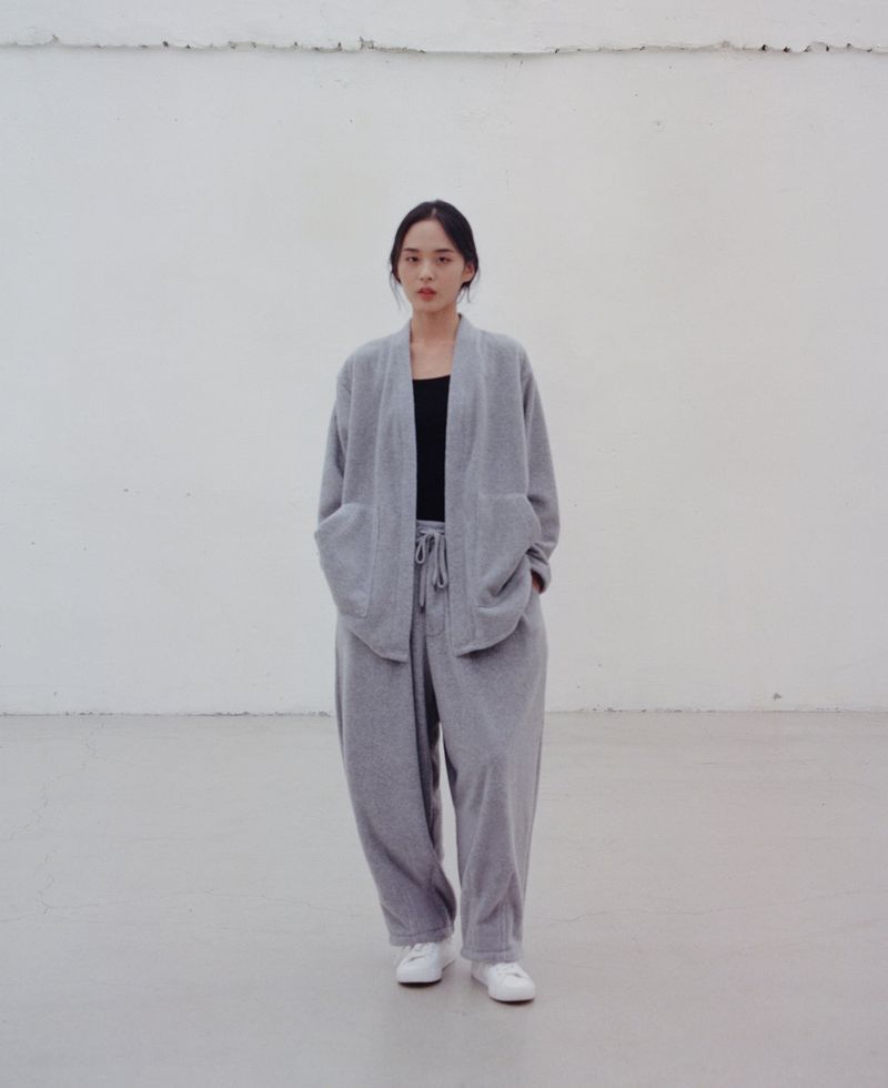 WARM-FLEECE BALLOON PANTS (Gray)