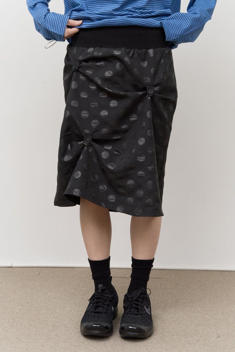 (W) Oshi Button Dot Skirt
