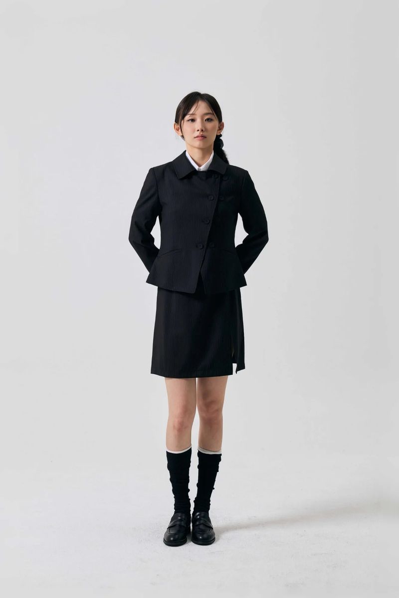 ODE ASYMMETRIC JACKET / BLACK