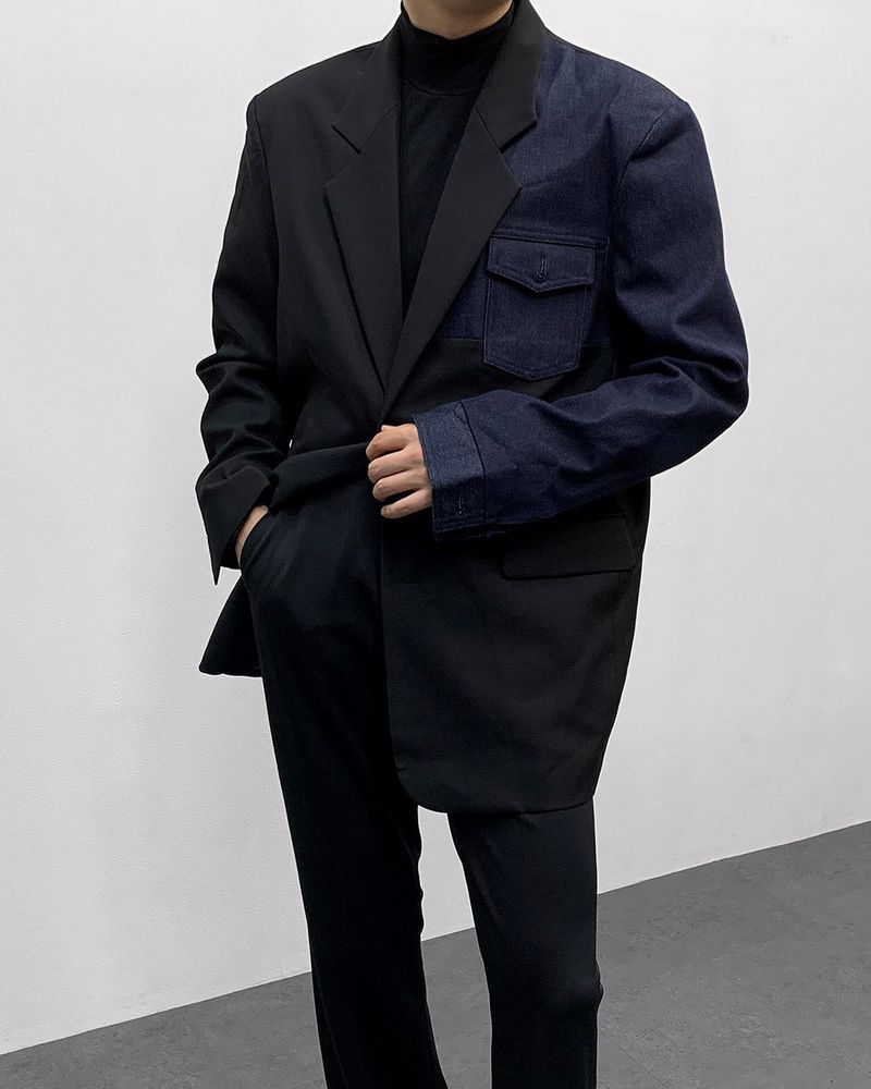 Minimal Blue Coloring Jacket (2 colors)