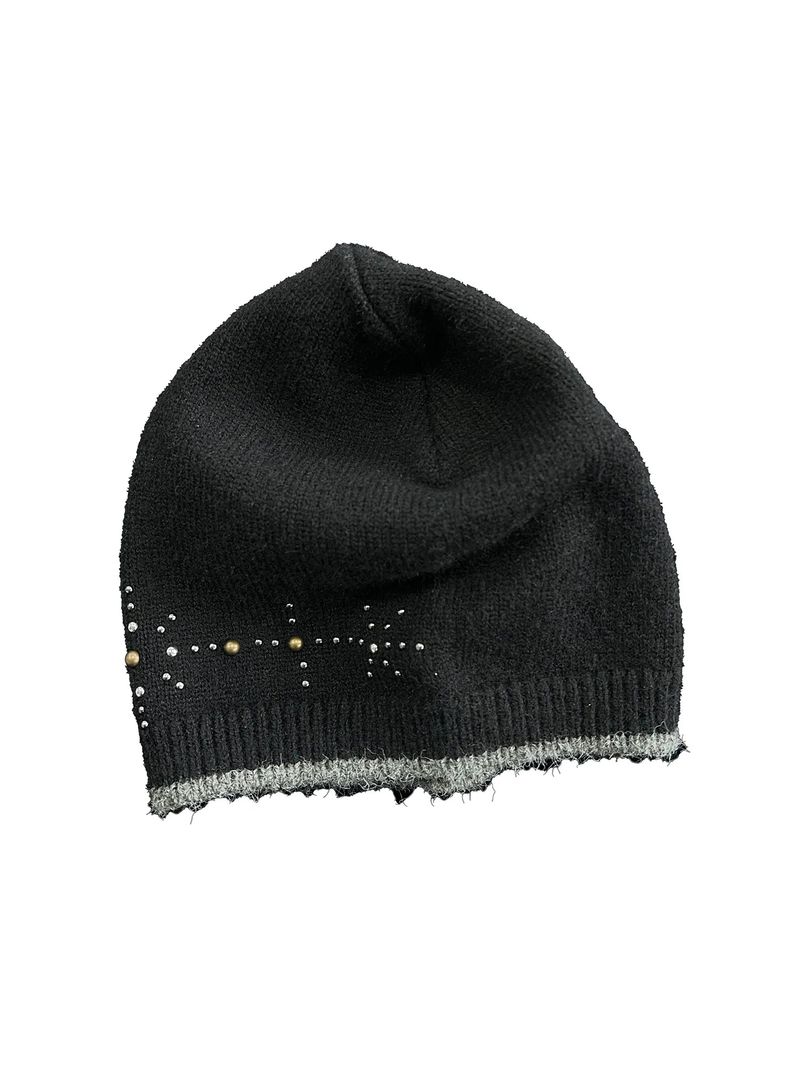 RIVET TOTEM WOOL-LIKE EDGE HEATHER BLEND BEANIE