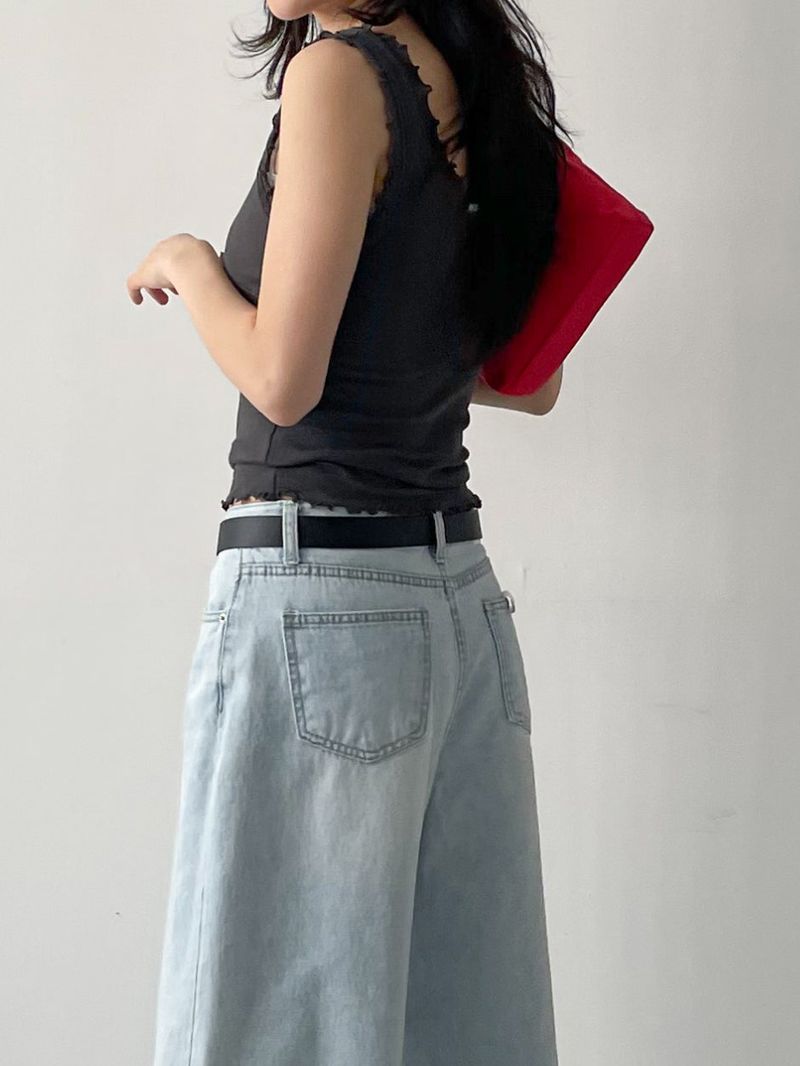 Ruffle V-Neck Sleeveless Top