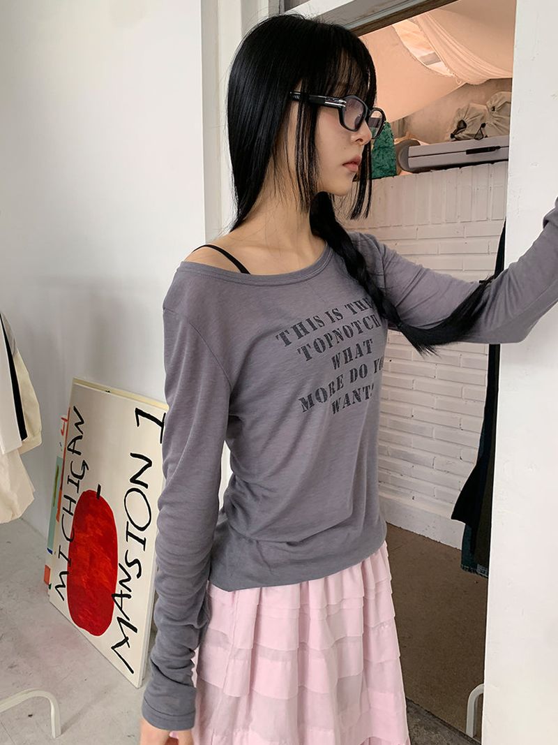 WIDE-NECK PRINTED LONG SLEEVE (3C)