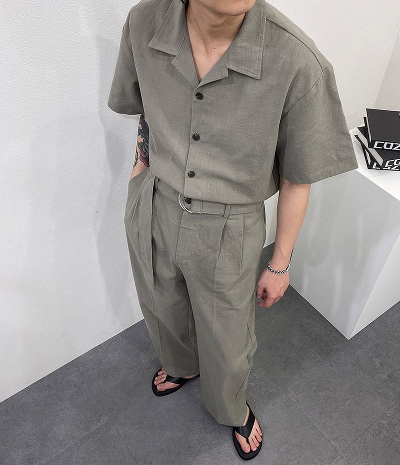 RO linen wide jumpsuit (3 colors)