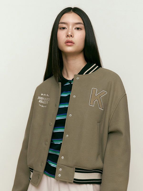 KIRSH（キルシー）の「KIRSH スタジアムジャケット [カーキ]（ジャケット/アウター）」