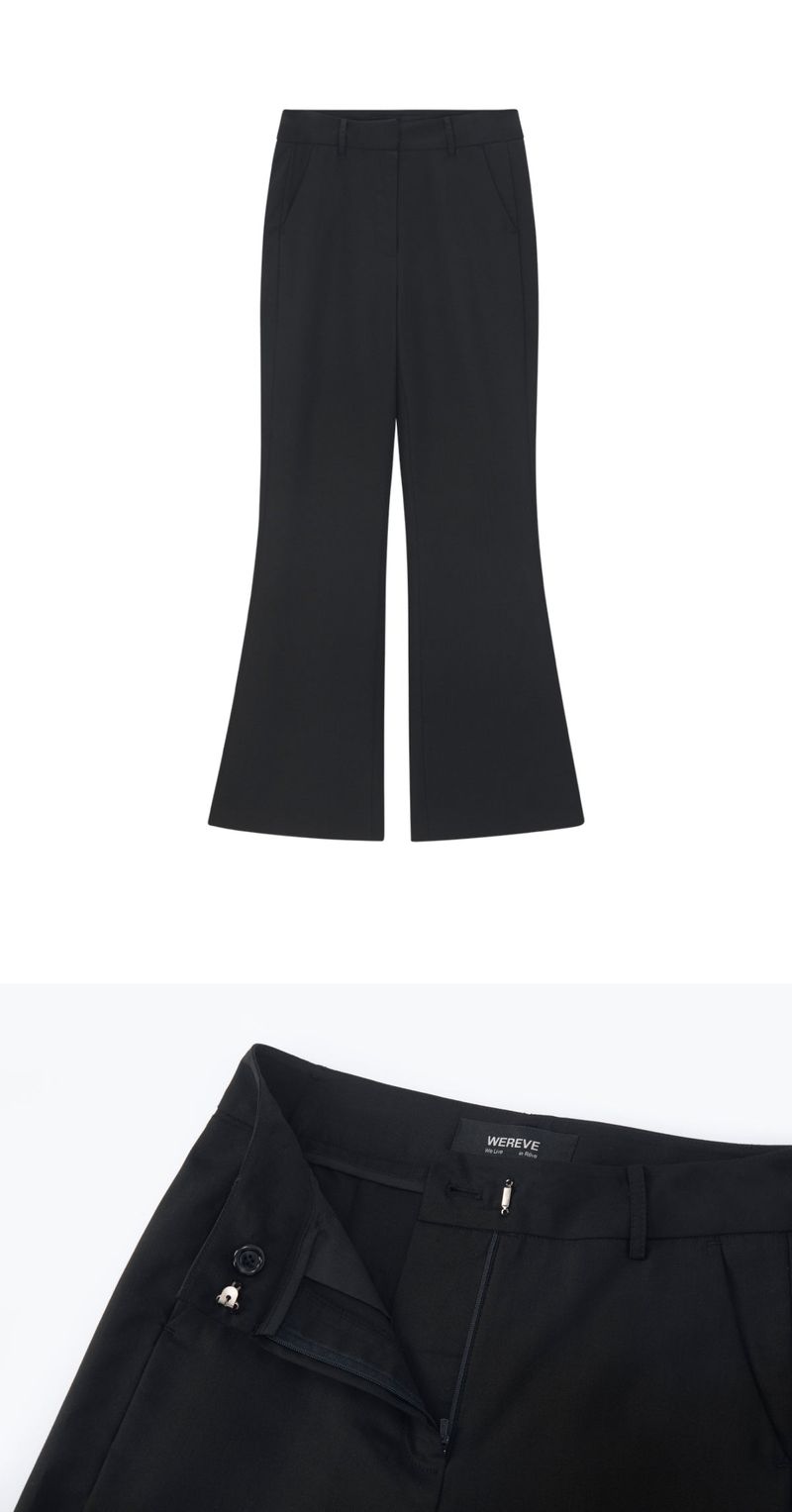 Wool Flare-cut Pants