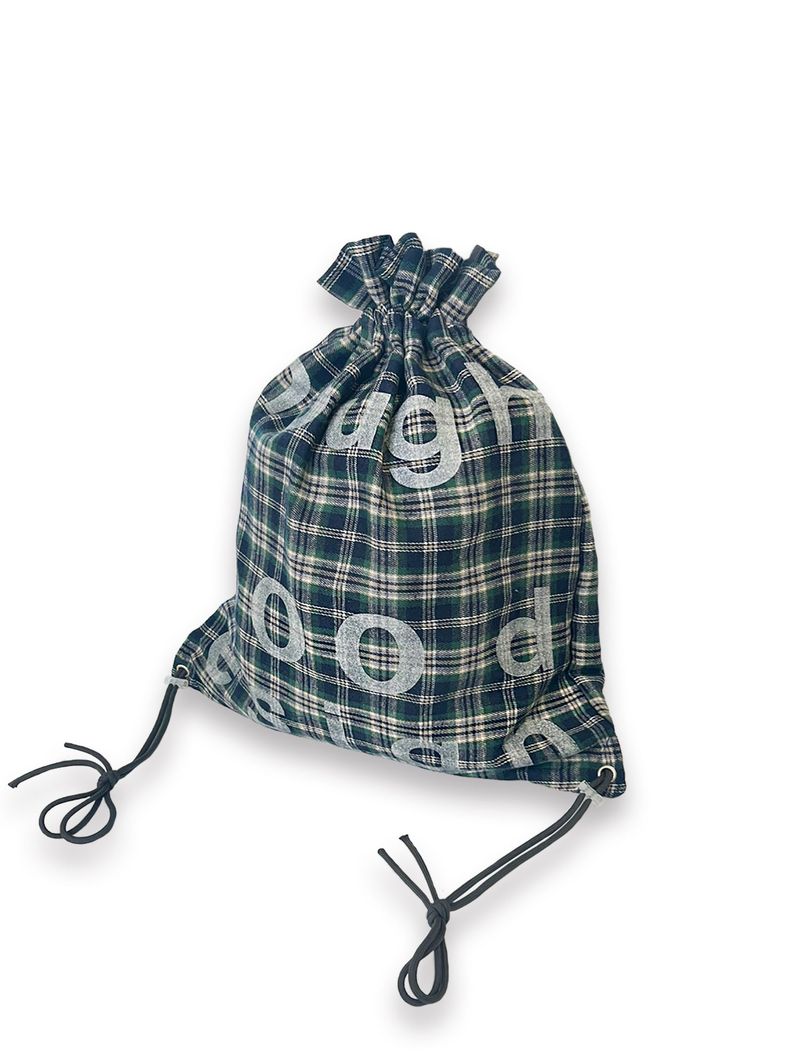 000 Design Check Gym Sack / Navy