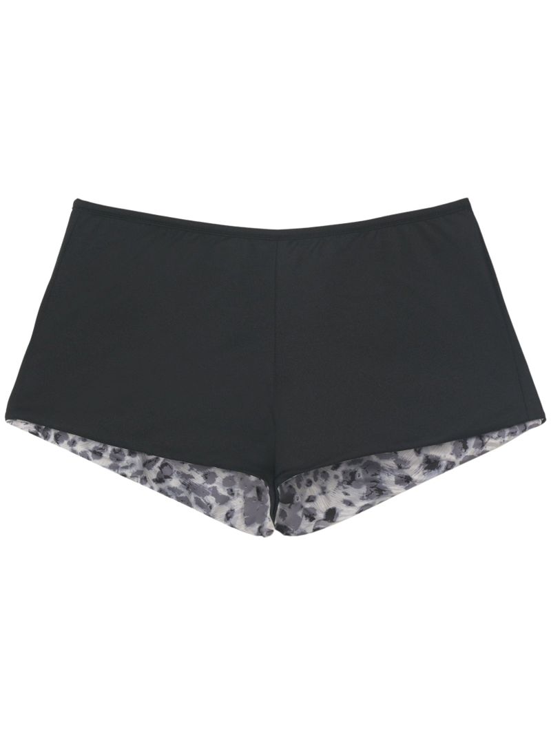 REVERSIBLE LOW-RISE SHORTS (NOIR BLACK/LEOPARD)