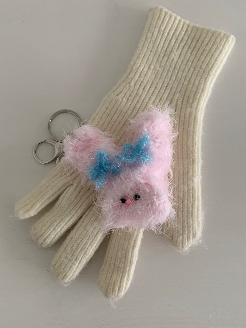 Blue Ribbon Bunny Keyring