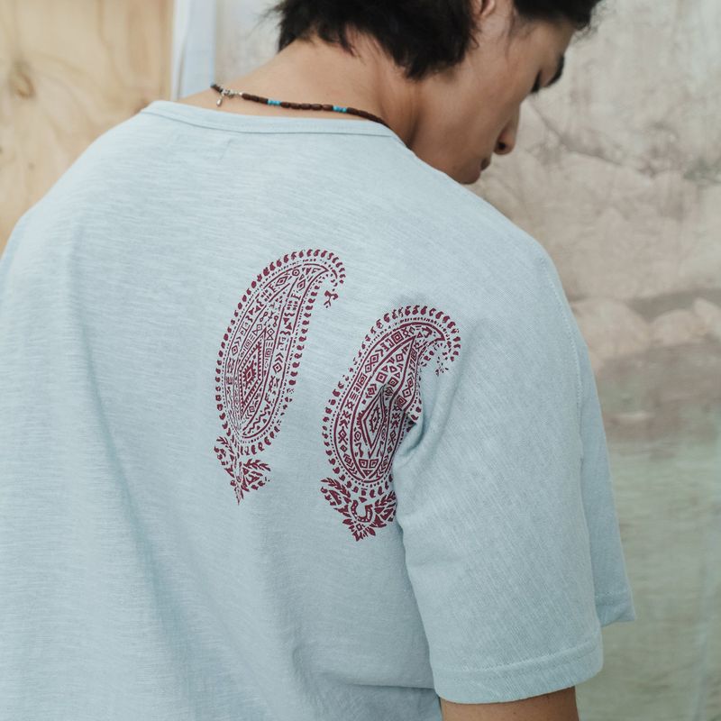 Boteh half T-shirts / Lagoon