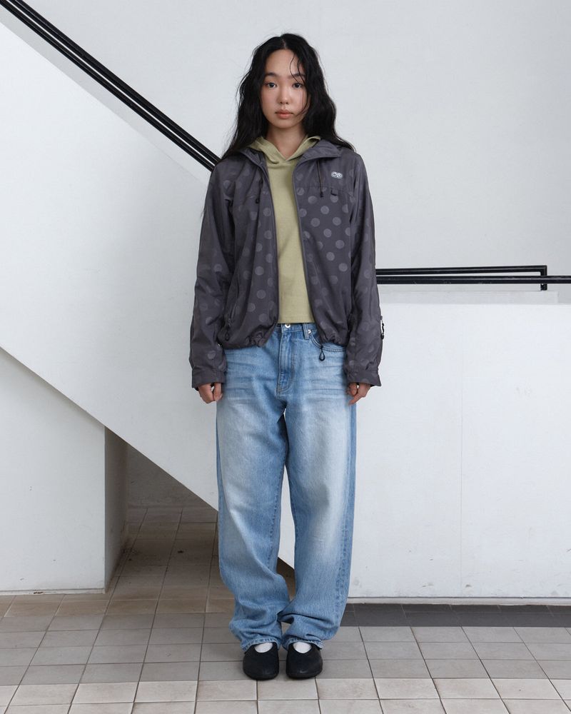 Dot Arc Zip-Up Wind Jacket