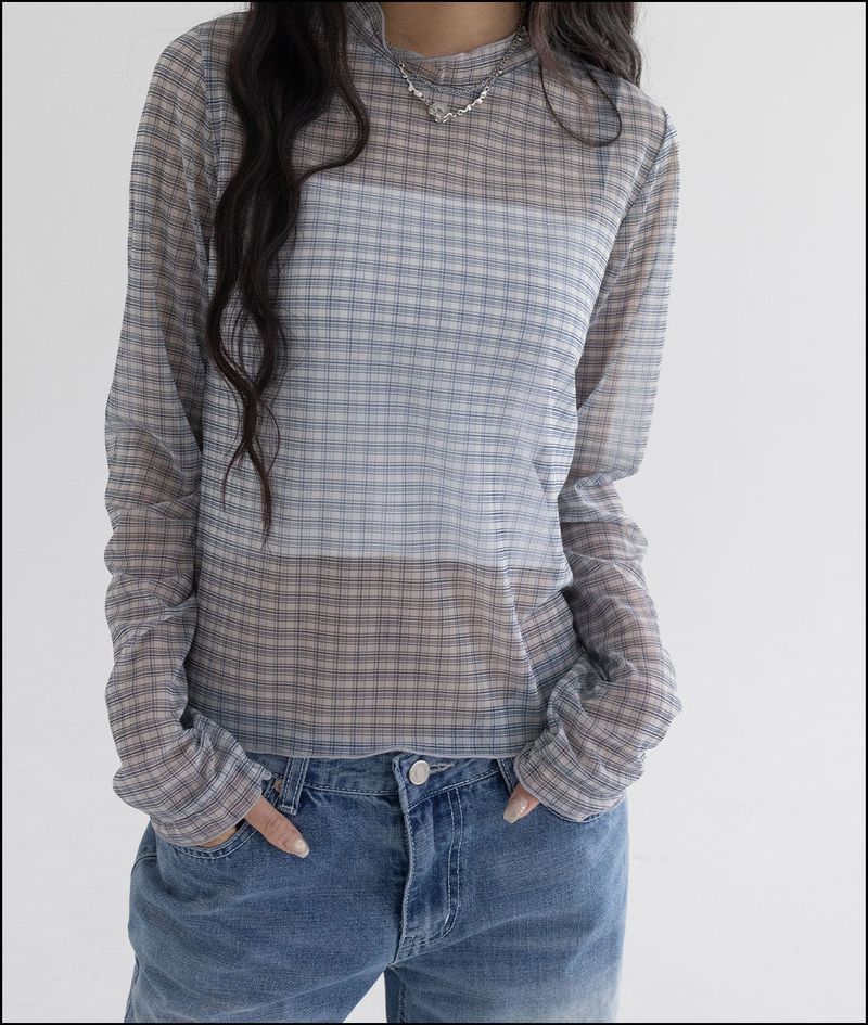 Cheshio check long sleeve-t