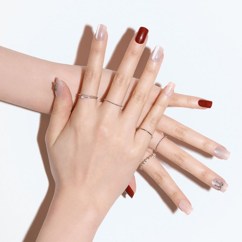 MUZMAK Reusable Glam Design Nail Tip Cherry on top(Regular)