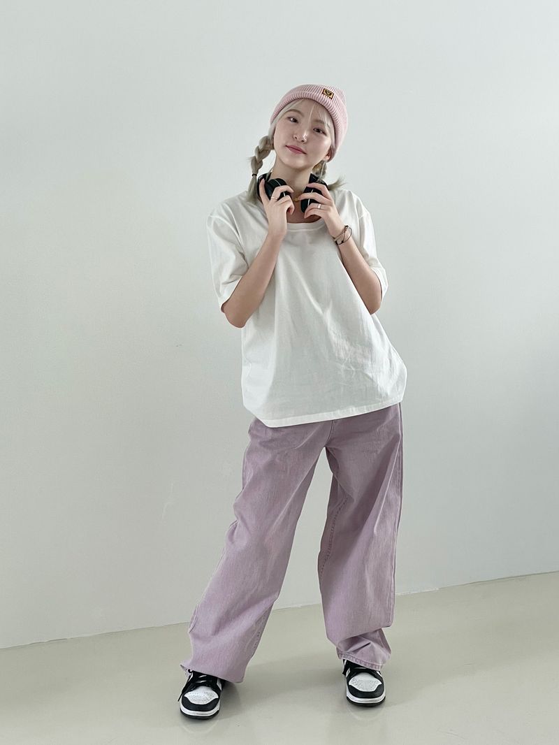 Saffron semi-wide pants